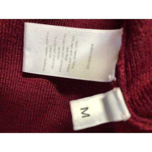 Marina Moscone Cycling Dress Wool Turtleneck Sweater Midi Size M Red - Picture 11 of 14